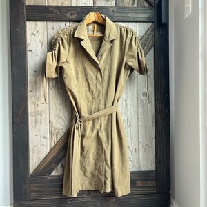 Lucy olive green belted adventure dress size small